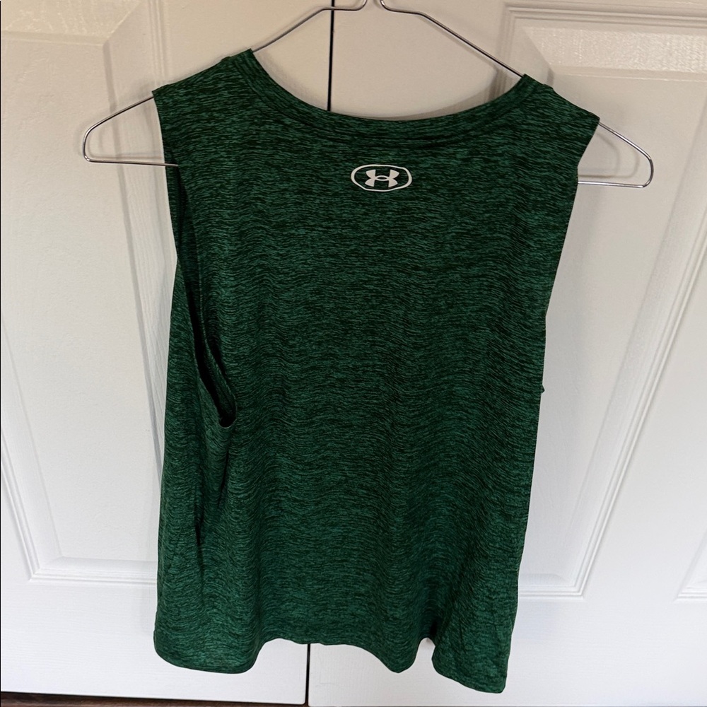 Under Armour Dark Green Heather Performance Muscle Tank - Picture 3 of 3